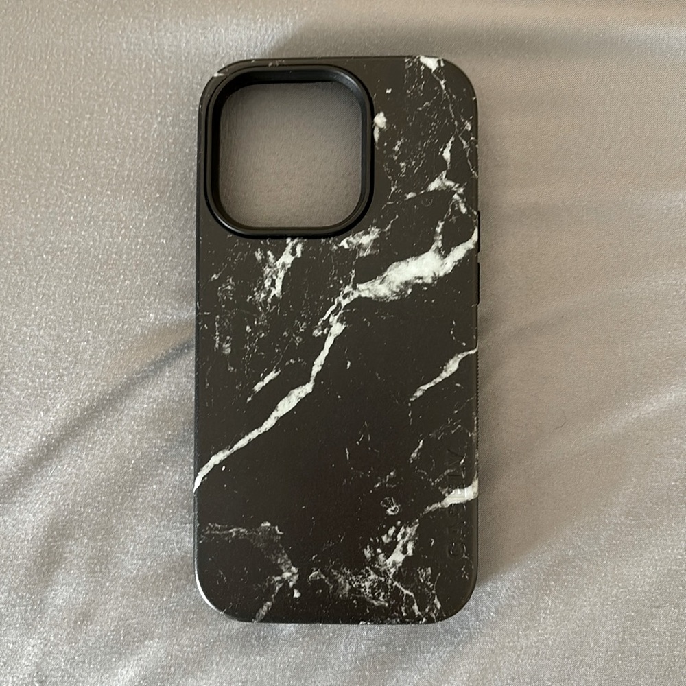 Black and Gray Marble iPhone Case